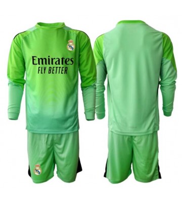 Real Madrid Målvakt Borta Kläder Barn 2025-26 Långärmad (+ Korta byxor)